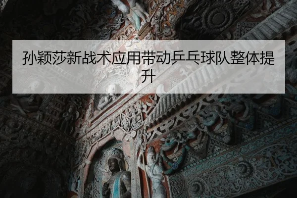 孙颖莎新战术应用带动乒乓球队整体提升
